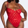 Playboy Plus Size Undeniable Chemistry Teddy 2 Playboy Plus Size Undeniable Chemistry Teddy -Playboy Store PB PBL5010X RED 4 YANDY PS11112021