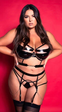Playboy Plus Size Chain Of Command Bra Set -Playboy Store PB PBL5012X 4 EDS YANDY 2021HOLIDAY