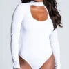 Choker Plunge Bodysuit 1 Choker Plunge Bodysuit -Playboy Store PL 20008 WHITE PS06072019 1