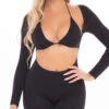 Knockout Playsuit Set -Playboy Store PL 23087 BLK OS 2023MAY