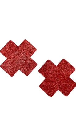 Glitter Cross Pasties 8 Glitter Cross Pasties -Playboy Store PO 124 red 2022JUNE50497