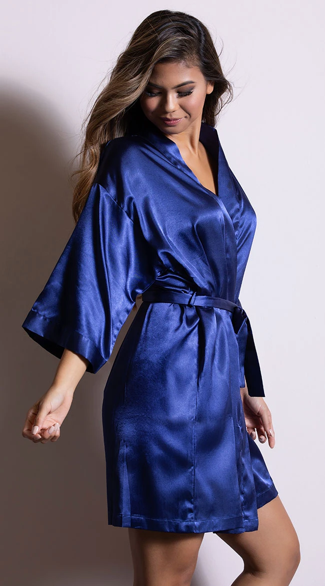 Midnight Satin Robe 18 Midnight Satin Robe - Image 16