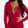 Roma Cozy And Comfy Sweater Romper 2 Roma Cozy And Comfy Sweater Romper -Playboy Store RM LI211 RED 3 YANDY PS10202021
