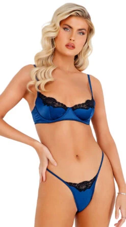 Roma Carolina Dream Satin Bra Set 31 Roma Carolina Dream Satin Bra Set -Playboy Store RM LI394 Navy 2020NOV26348