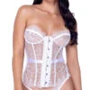 Roma Fantasy Lace Bustier Set 2 Roma Fantasy Lace Bustier Set -Playboy Store RM LI556 White APR2023