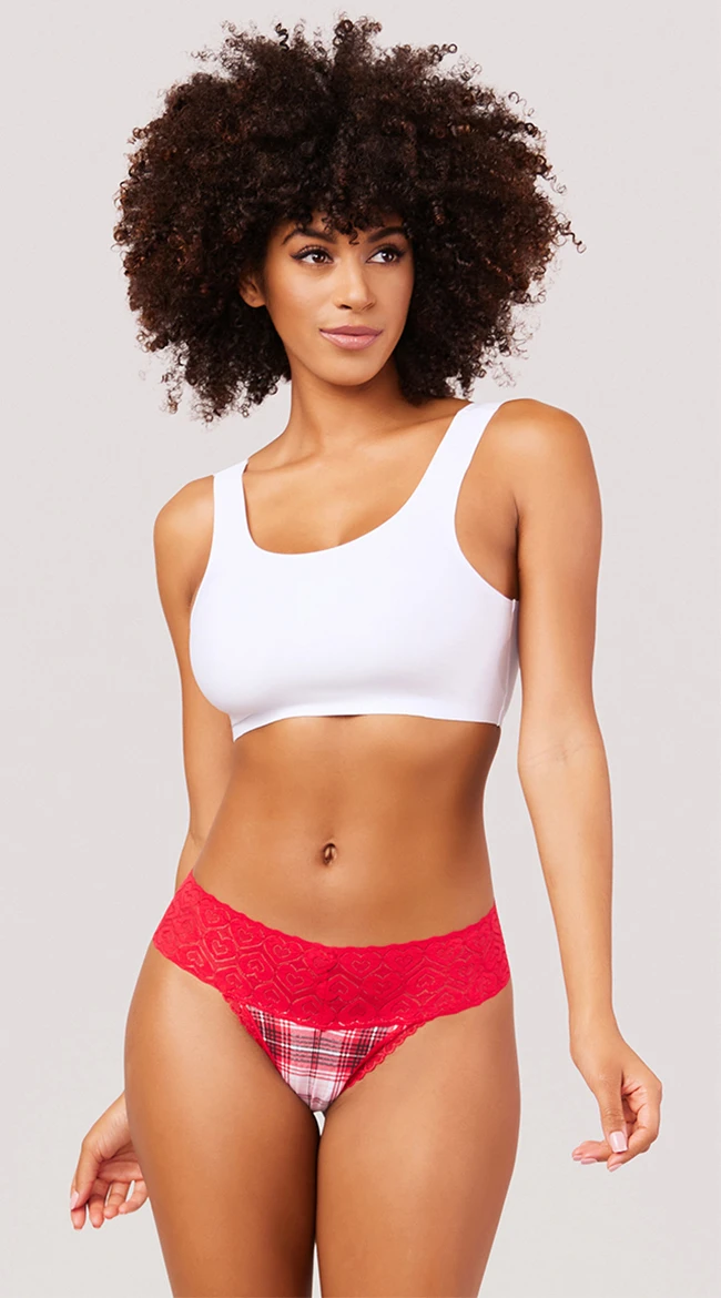 Rene Rofe Perfect Plaid Thong Panty 3 Rene Rofe Perfect Plaid Thong Panty