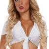Skip A Grade Tied Crop Top 2 Skip A Grade Tied Crop Top -Playboy Store SA B2520 white alt 3 L2012