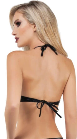 Wet Look Cut-Out Top 6 Wet Look Cut-Out Top -Playboy Store SA B9041 Teardrop Top Bk 2019SEPT