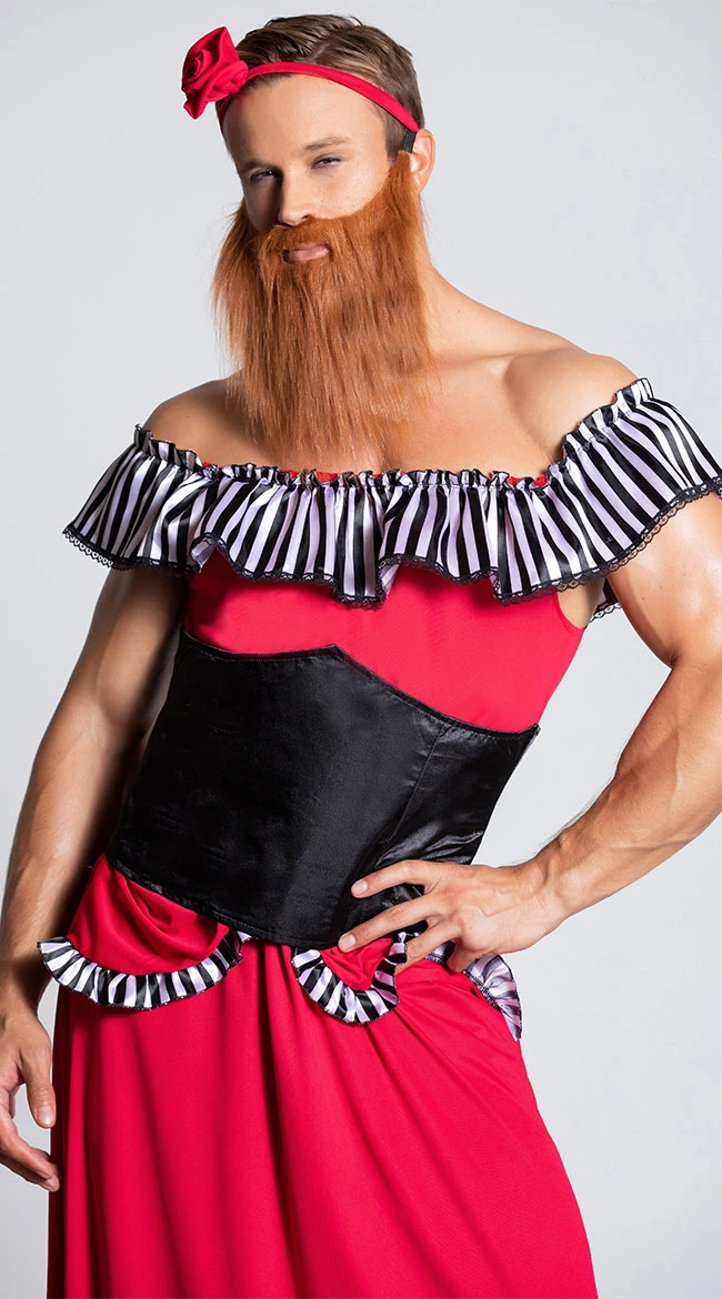 FEVER Men's Bearded Lady Costume 7 FEVER Men's Bearded Lady Costume - Image 5