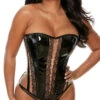 Vinyl And Lace Corset Set 2 Vinyl And Lace Corset Set -Playboy Store SO SS1028 Black 2021APR31586