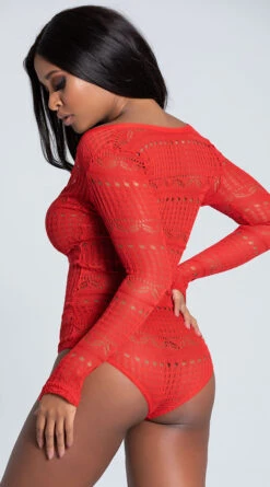 Cozy Sweater Romper -Playboy Store ST 10721 RED PS11062019 10