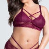 Plus Size Lace Lattice Bikini Panty