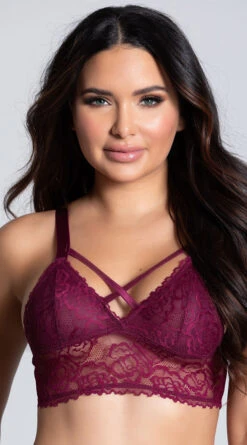 Lacy Longline Lattice Bralette 24 Lacy Longline Lattice Bralette -Playboy Store ST 10784 TOP WINE PS09182019 2