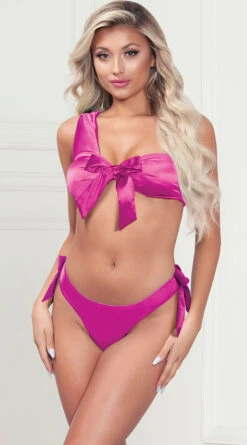 Lovers Gift Satin Bra Set -Playboy Store ST 11368P FUCHSIA F 2022JAN42771