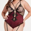 Plus Size Vintage Lover Teddy -Playboy Store ST 11456X BLACKWINE F 2023MAY