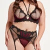 Plus Size Divine Courtesan Bra And Garter Set 1 Plus Size Divine Courtesan Bra And Garter Set -Playboy Store ST 11458X BLACKWINE F 2023MAY