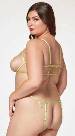 Plus Size Visual Lust Open Cup And Crotchless Bra Set 13 Plus Size Visual Lust Open Cup And Crotchless Bra Set -Playboy Store ST 11466XP LIME B 2023MAY
