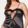Plus Size Fuzzy Silk Chemise Set 2 Plus Size Fuzzy Silk Chemise Set -Playboy Store ST 11506X BLACK F 2023MAY