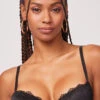 Yandy Double Up Daisy Black Demi Bra 1 Yandy Double Up Daisy Black Demi Bra -Playboy Store YB B25451 BLK F Yandy PS07272022