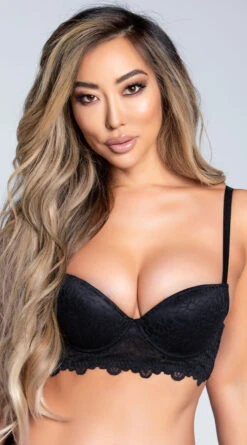 Yandy Nothing To Lose Black Longline Bra