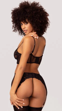 Yandy Classic Luxury Bra Set 13 Yandy Classic Luxury Bra Set -Playboy Store YDR YNDY 008 BRA GARTER BELT G STRING LACE SET BLACK 33