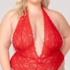 Yandy Plus Size Open For You Crotchless Teddy 2 Yandy Plus Size Open For You Crotchless Teddy -Playboy Store YE 35449X CROTCHLESS TEDDY RED 1