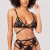 Yandy Strap Goddess Bra Set 1 Yandy Strap Goddess Bra Set -Playboy Store YO 41 11730 STRAPPY GARTER MESH BRA SET BLACK 0486