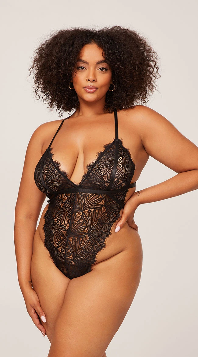 Yandy Plus Size High Key Fine Lace Teddy 3 Yandy Plus Size High Key Fine Lace Teddy